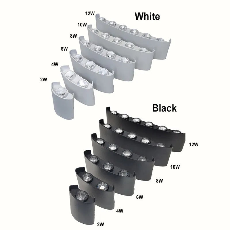Modern LED Wall Sconce – Up & Down Indoor/Outdoor Wall Lamp for Living Room, Hallway & Bedroom