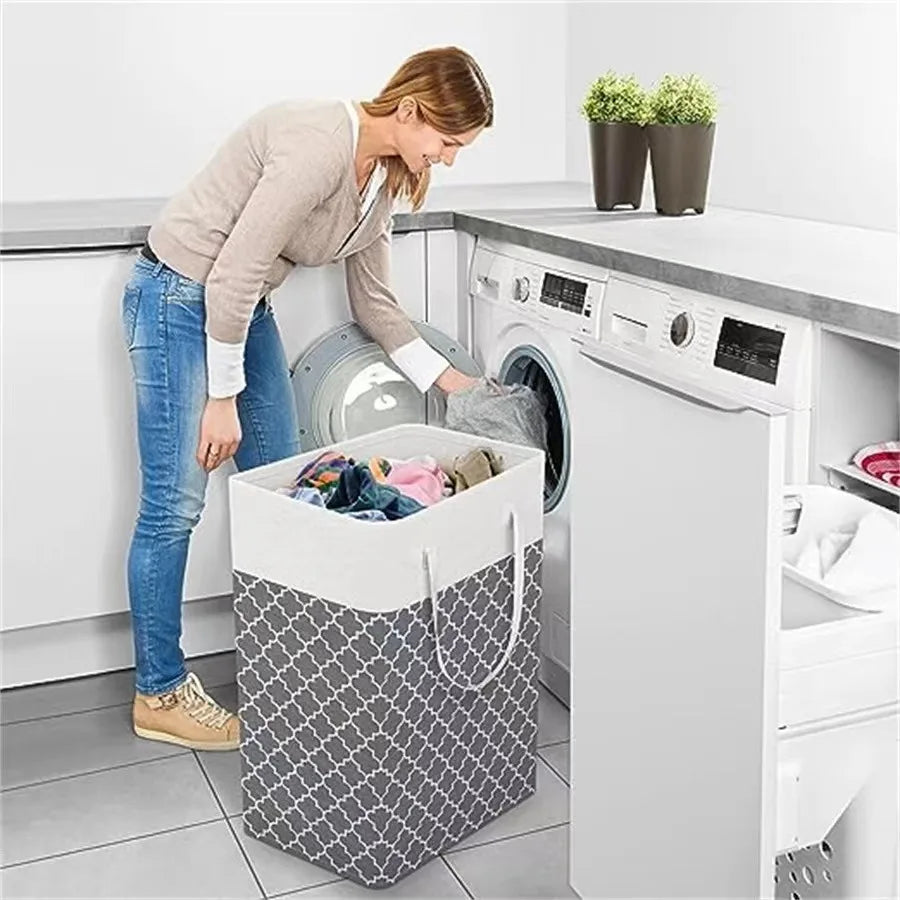Waterproof Foldable Laundry Basket – Large Capacity Clothes & Storage Bag