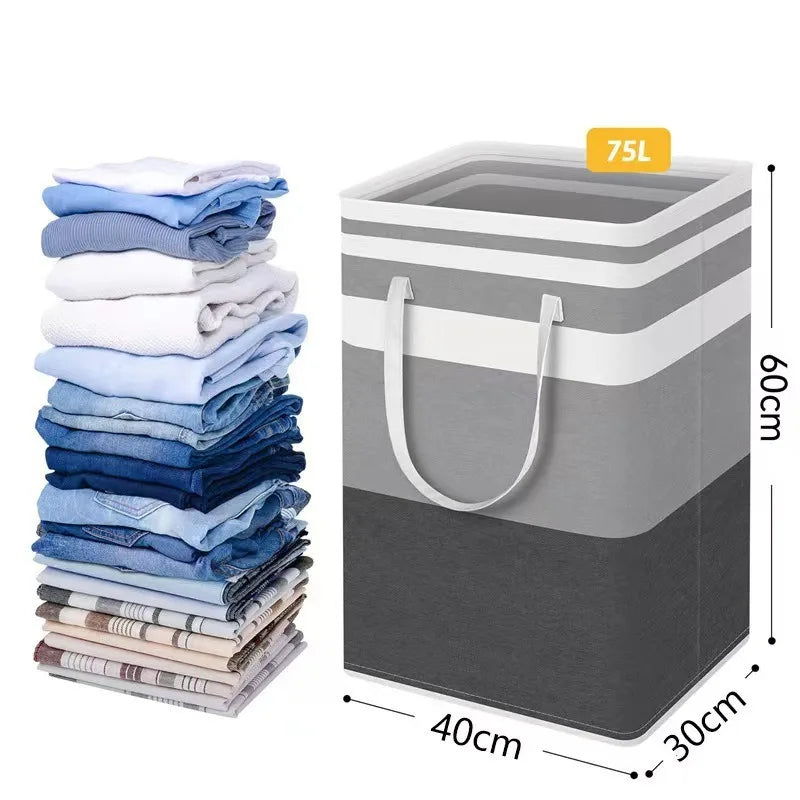 Waterproof Foldable Laundry Basket – Large Capacity Clothes & Storage Bag