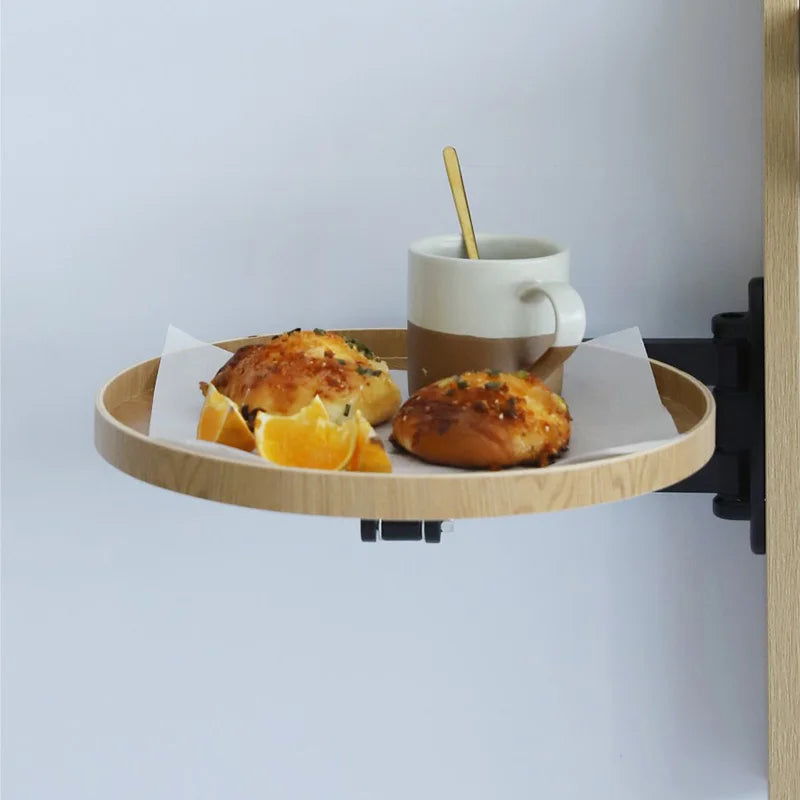 Foldable Wall-Mounted Side Table – Wooden Corner Coffee & Bedside Table