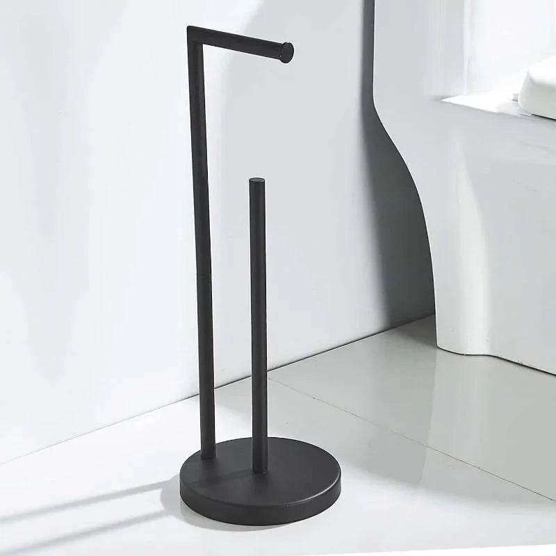 Stainless Steel Standing Paper Towel Holder – Free-Standing Roll Rack for Kitchen & Bathroom