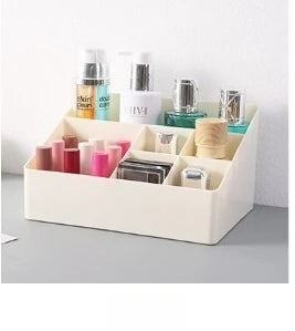 Multi-Function Desktop Storage Box – Plastic Organizer for Office, Dorm & Cosmetics