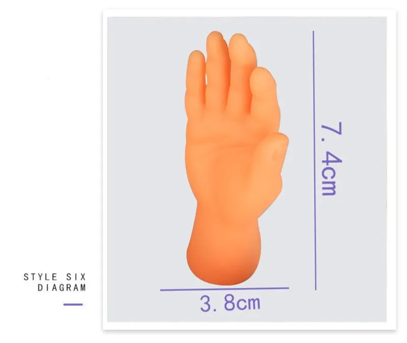 Simulation Little Hands Funny Mini Hands Foot Finger Sleeve Silicone Hand Puppet Novel Hotsale Prank Finger Toys Tease Cat Props
